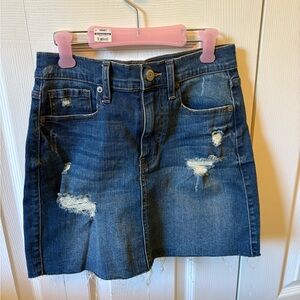 jean skirt high rise